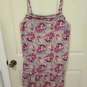 Old Navy Maroon Flowered Sundress XL